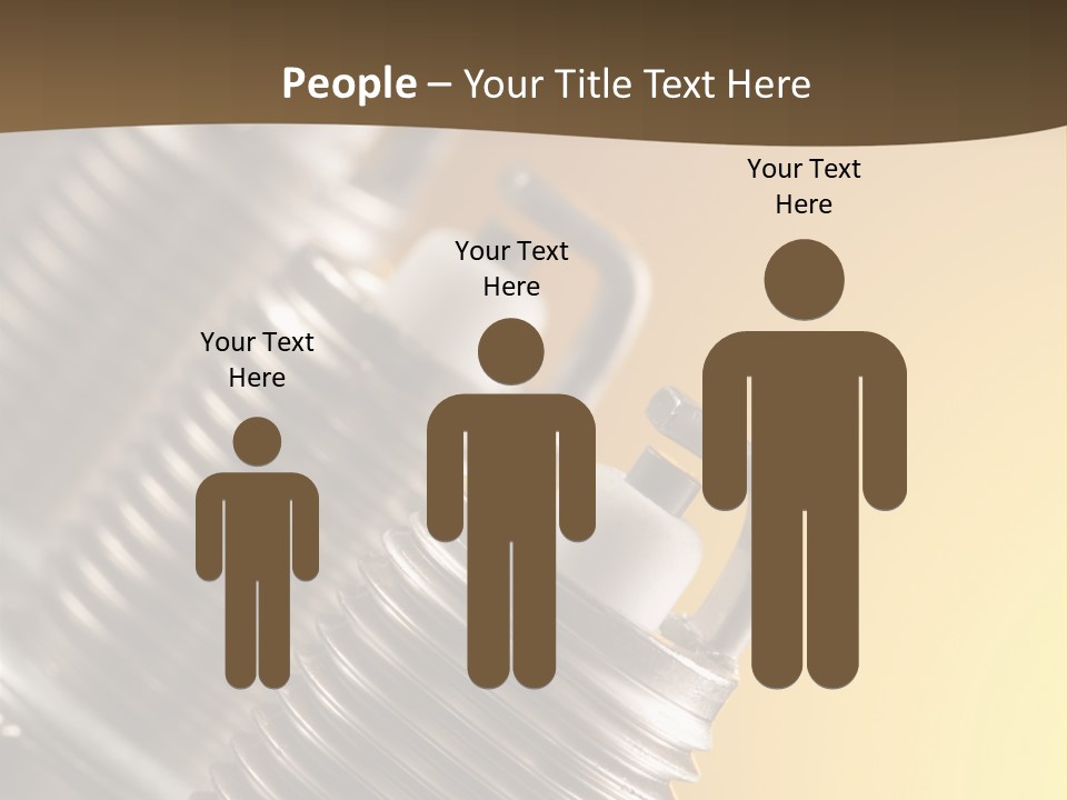 A Group Of Metal Pipes With A Yellow Background PowerPoint Template