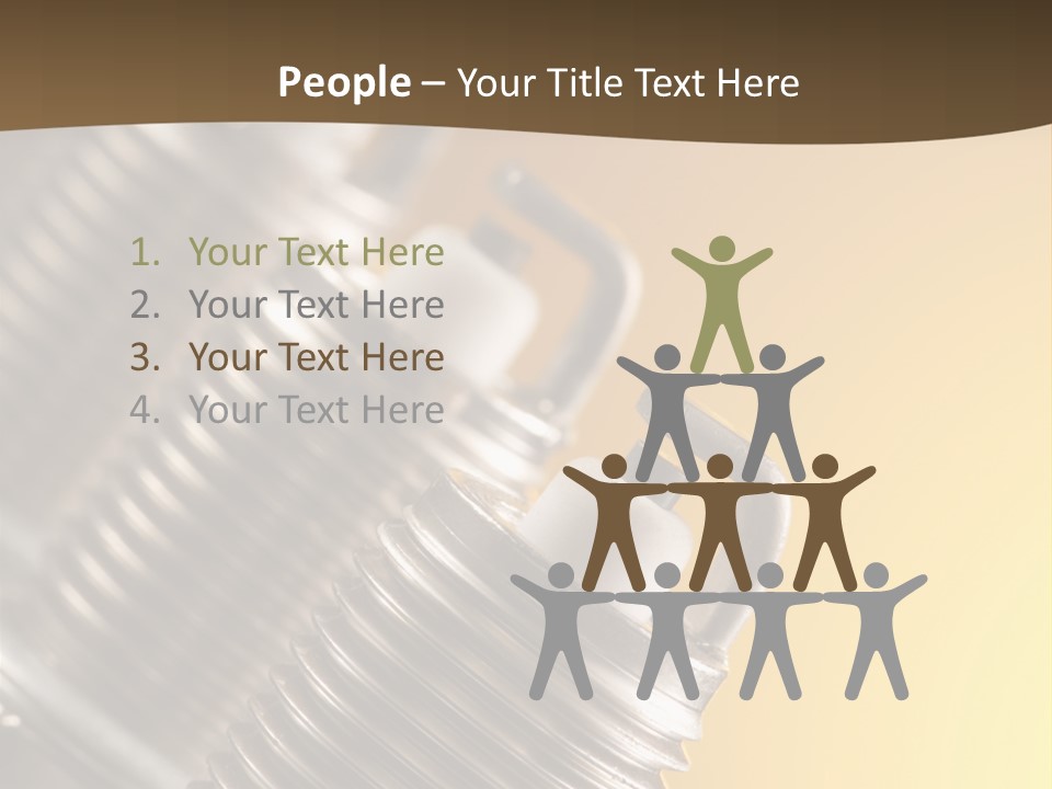 A Group Of Metal Pipes With A Yellow Background PowerPoint Template