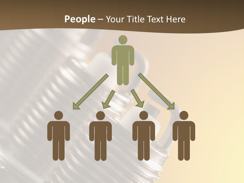 A Group Of Metal Pipes With A Yellow Background PowerPoint Template