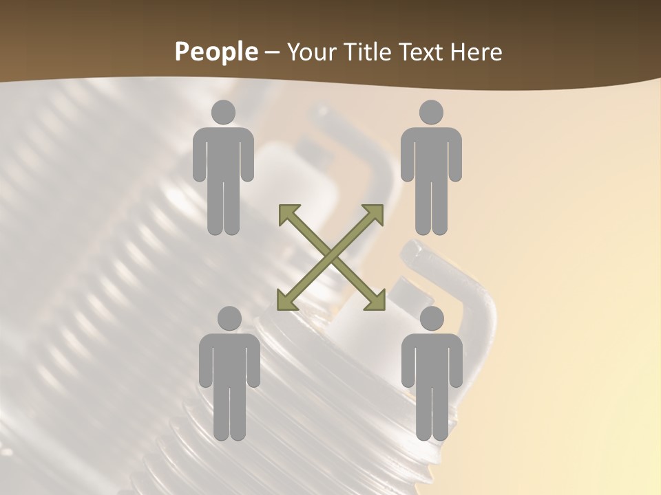 A Group Of Metal Pipes With A Yellow Background PowerPoint Template