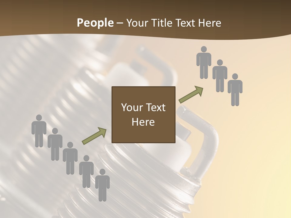 A Group Of Metal Pipes With A Yellow Background PowerPoint Template