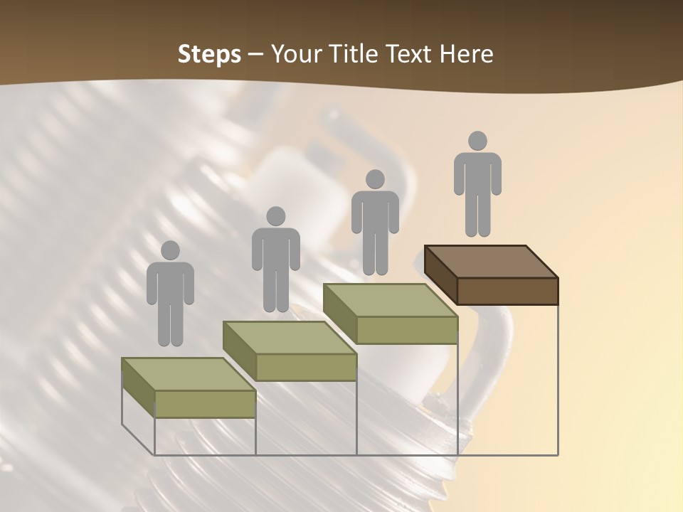 A Group Of Metal Pipes With A Yellow Background PowerPoint Template