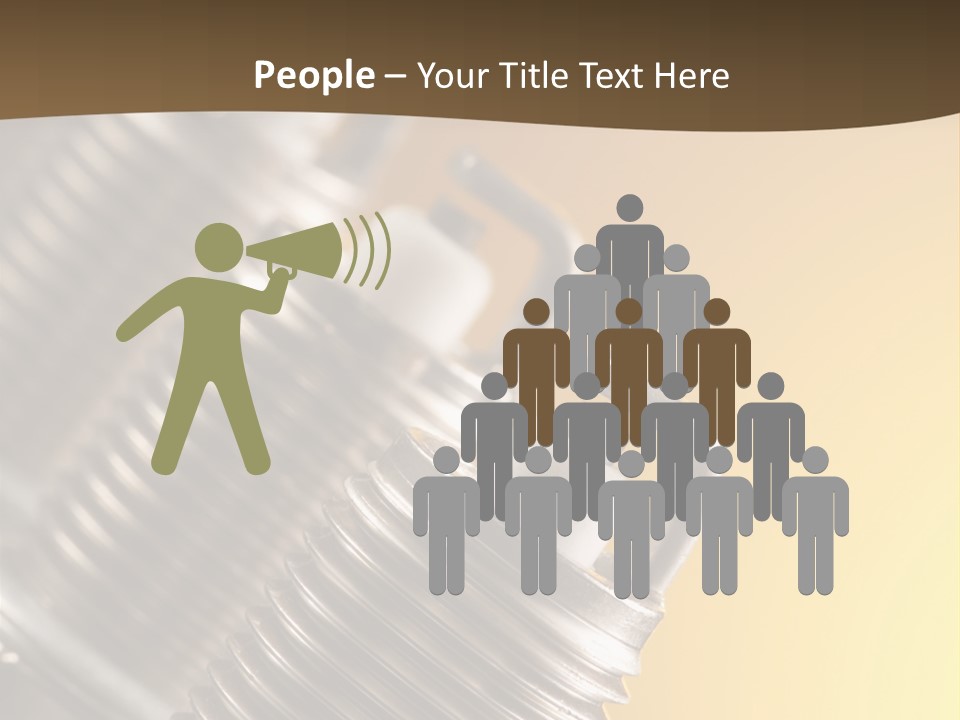 A Group Of Metal Pipes With A Yellow Background PowerPoint Template