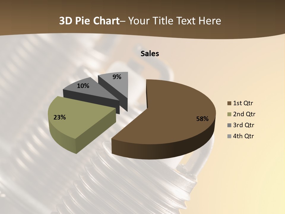 A Group Of Metal Pipes With A Yellow Background PowerPoint Template