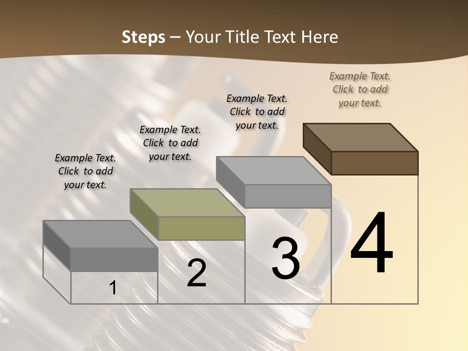 A Group Of Metal Pipes With A Yellow Background PowerPoint Template