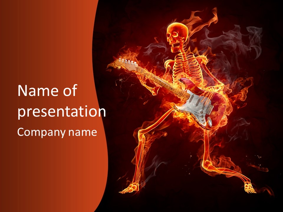 Beautiful Musical Rock PowerPoint Template