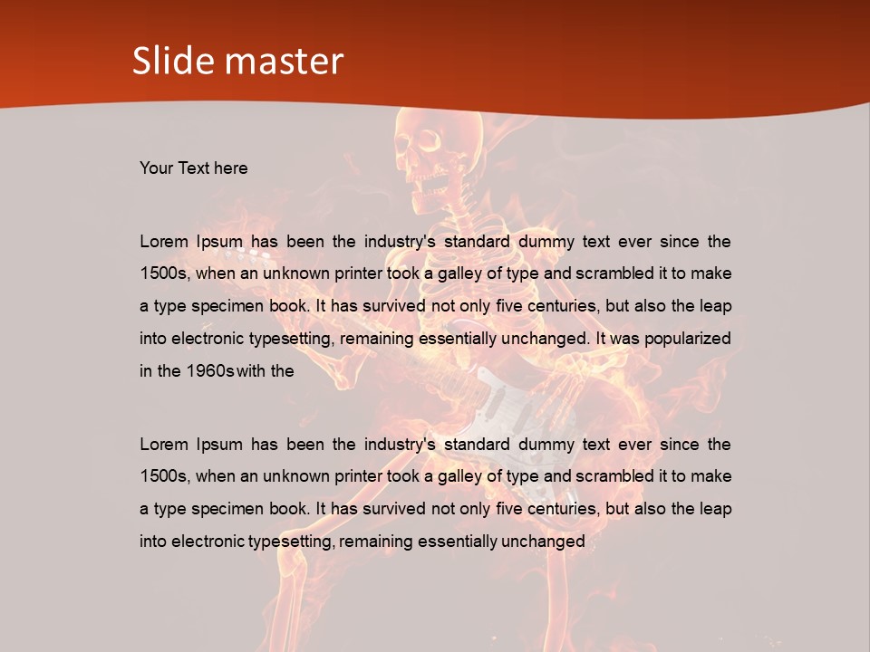 Beautiful Musical Rock PowerPoint Template