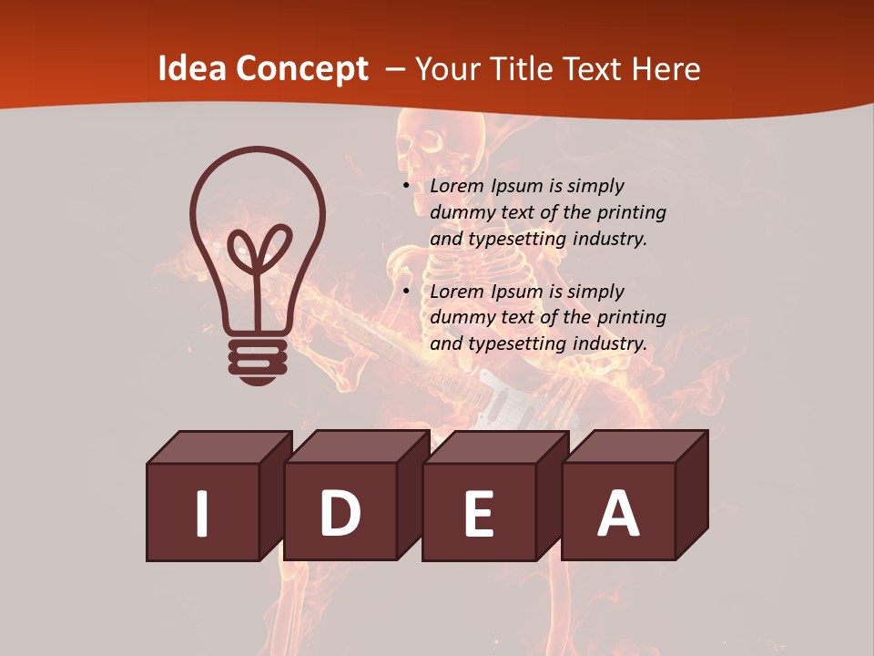 Beautiful Musical Rock PowerPoint Template