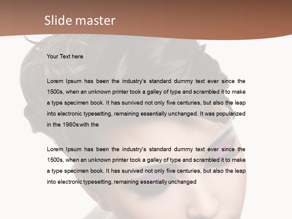 Posing Woman Makeup PowerPoint Template