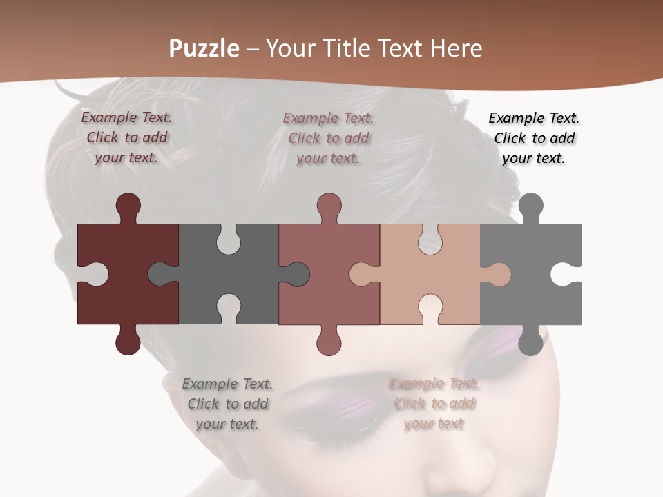 Posing Woman Makeup PowerPoint Template