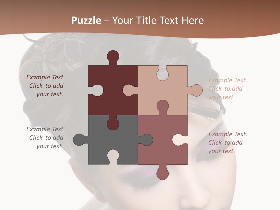 Posing Woman Makeup PowerPoint Template