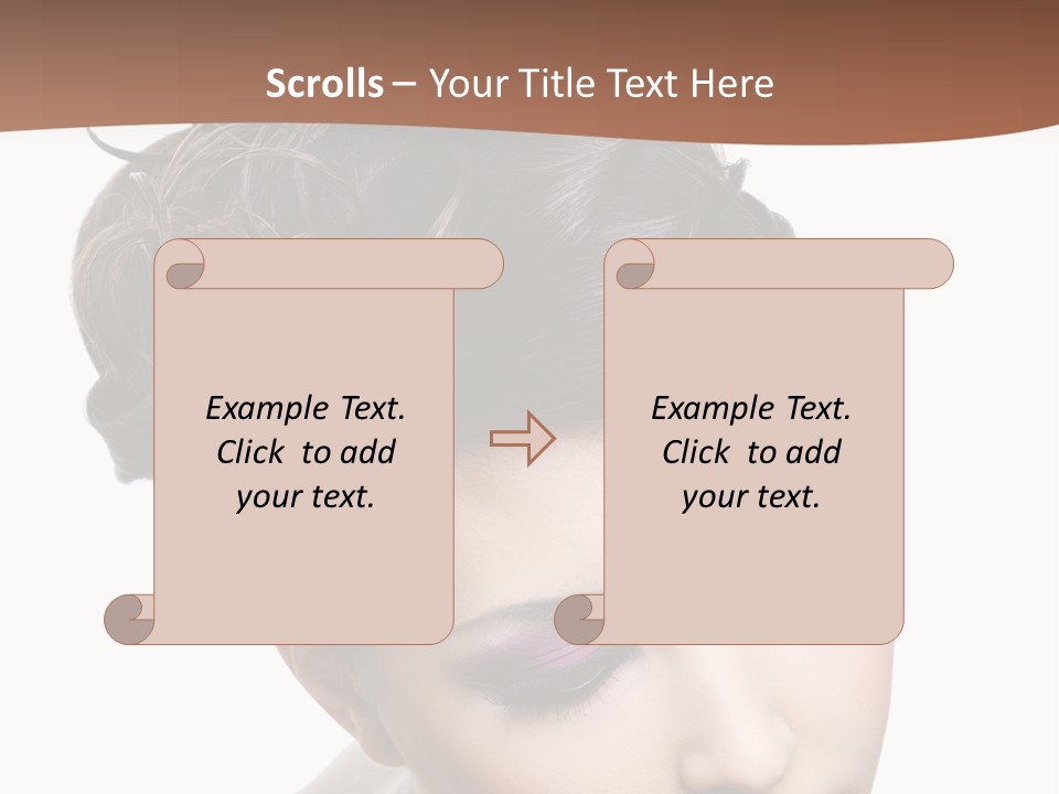 Posing Woman Makeup PowerPoint Template