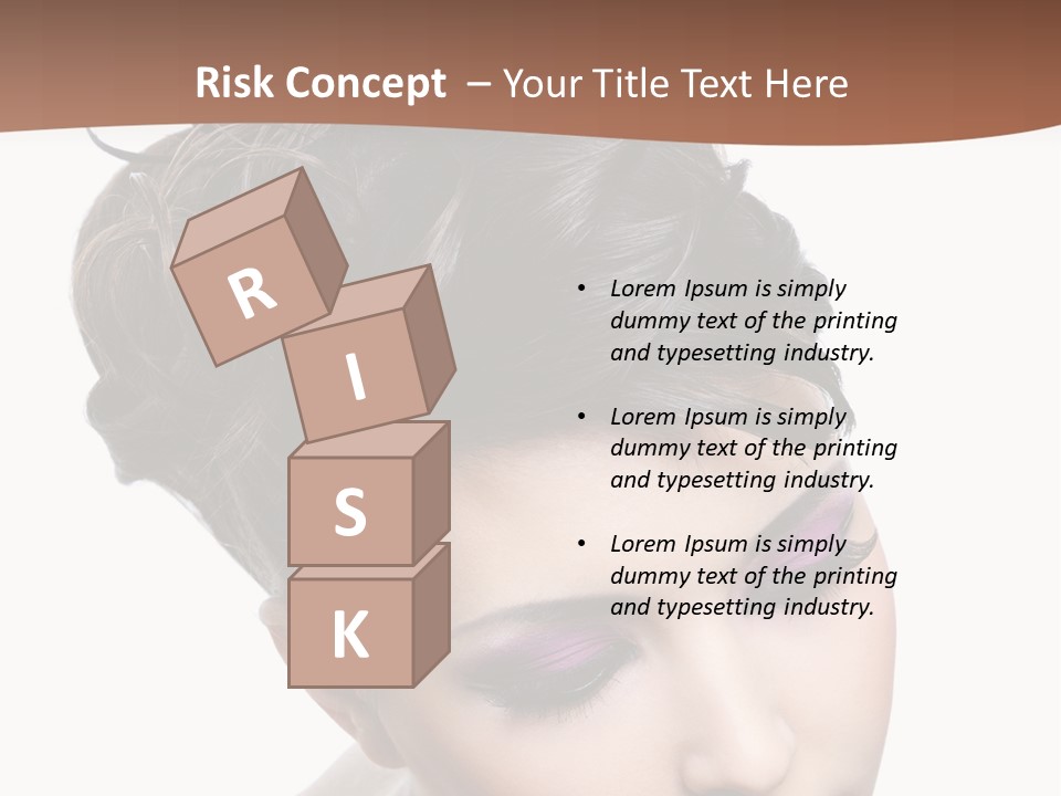 Posing Woman Makeup PowerPoint Template