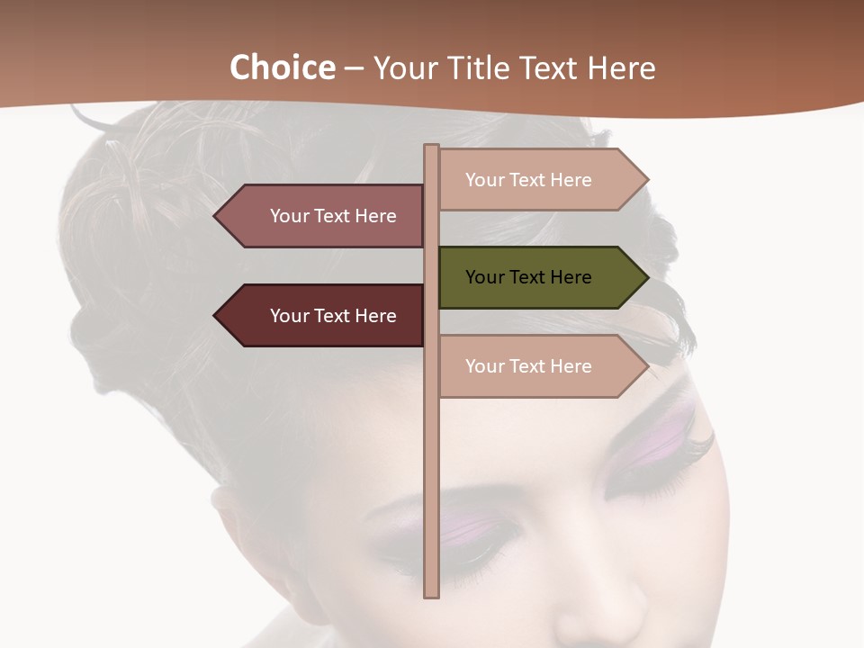 Posing Woman Makeup PowerPoint Template