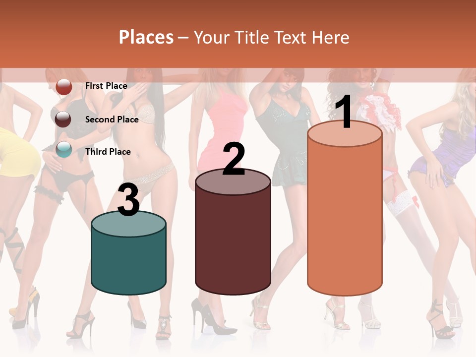 Blonde Skin Pose PowerPoint Template