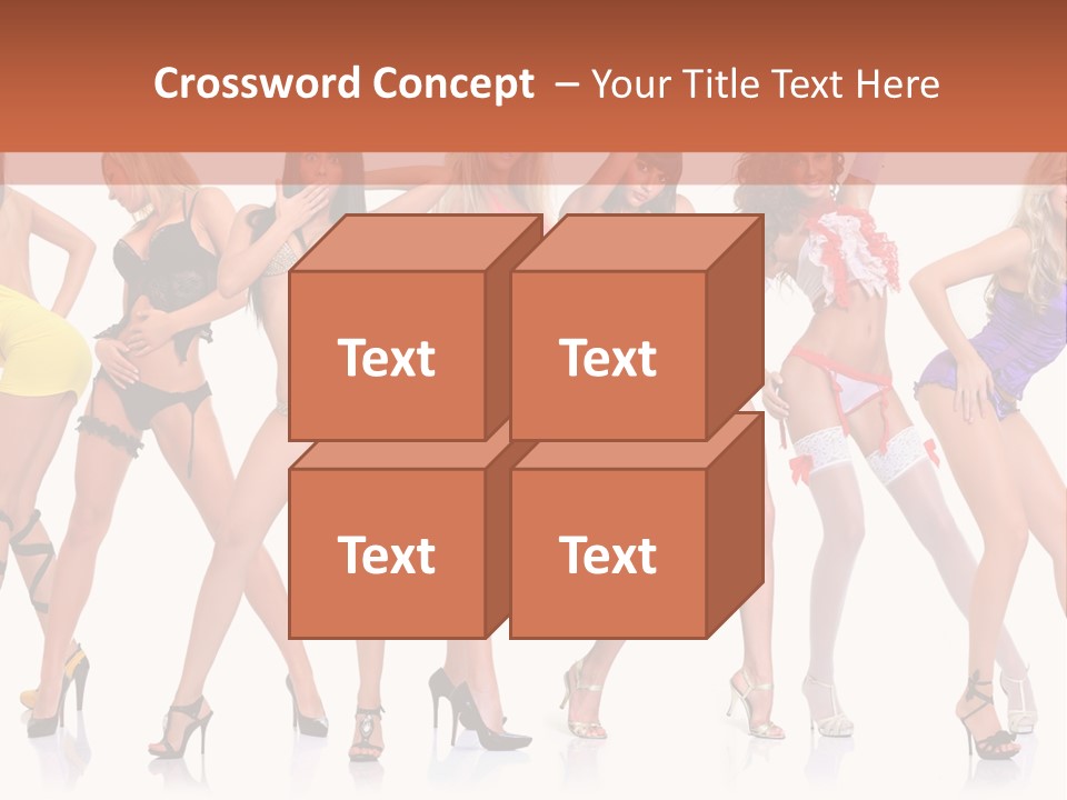 Blonde Skin Pose PowerPoint Template