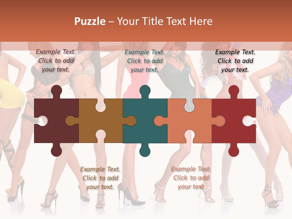 Blonde Skin Pose PowerPoint Template