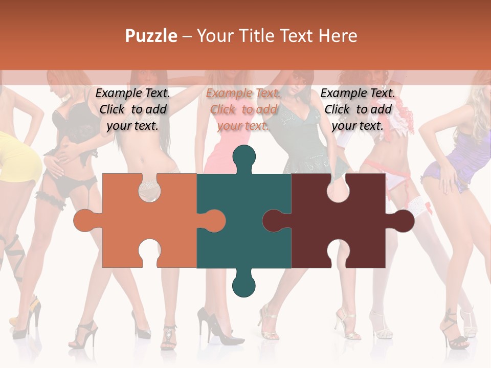 Blonde Skin Pose PowerPoint Template