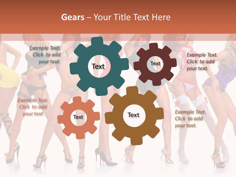 Blonde Skin Pose PowerPoint Template