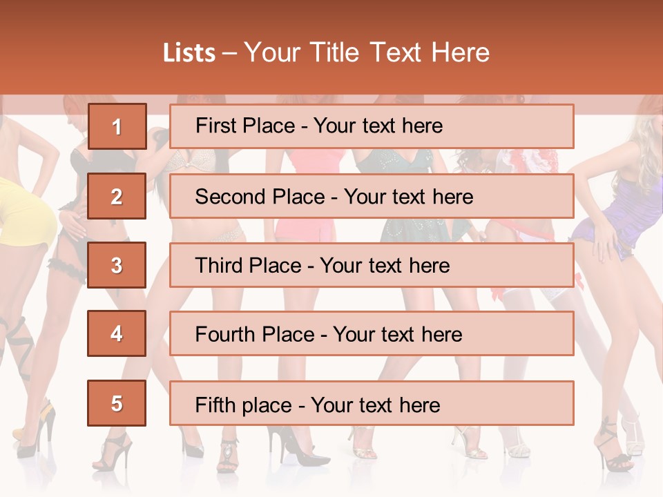 Blonde Skin Pose PowerPoint Template