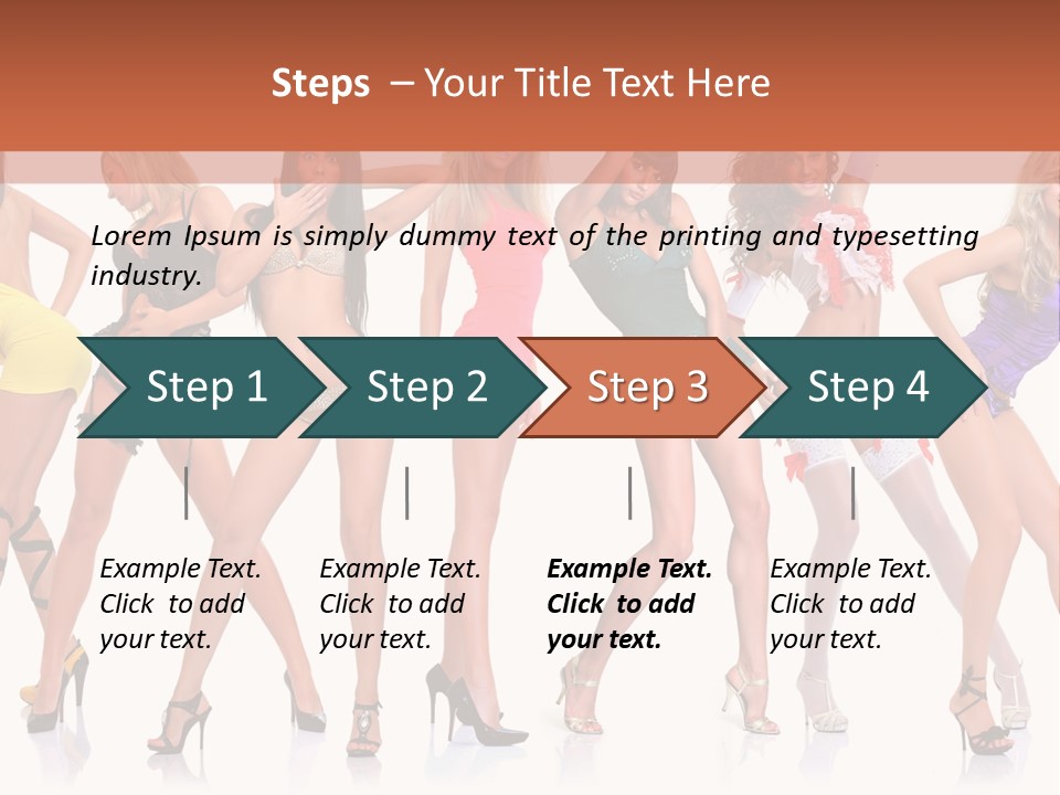 Blonde Skin Pose PowerPoint Template