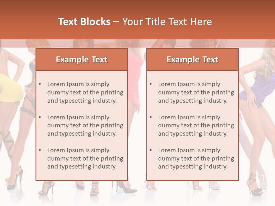 Blonde Skin Pose PowerPoint Template