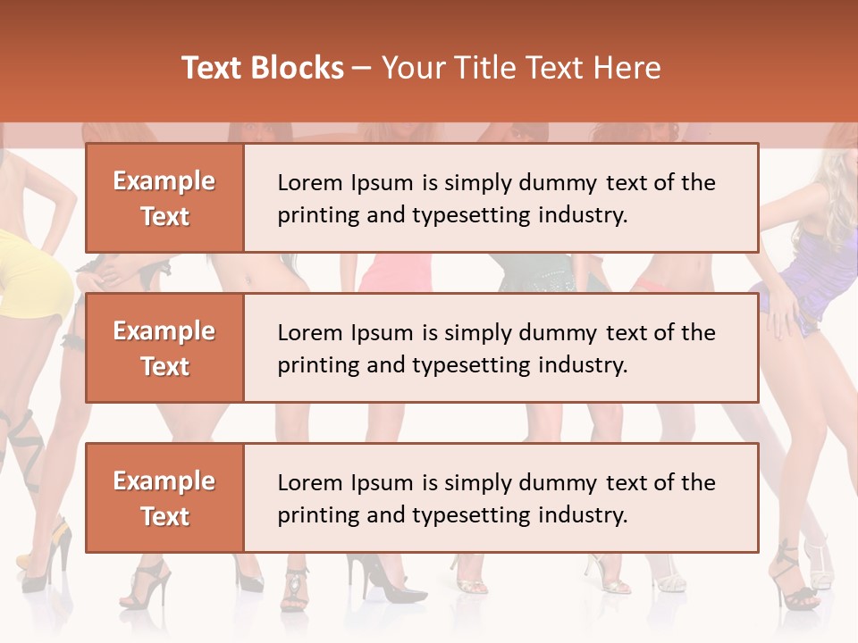 Blonde Skin Pose PowerPoint Template