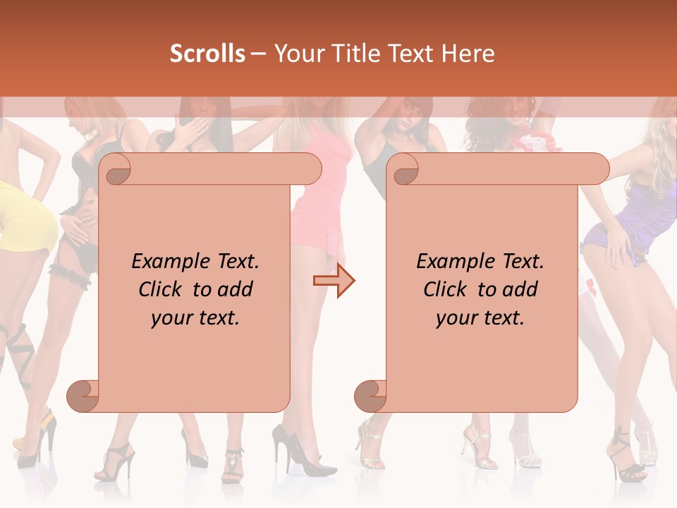 Blonde Skin Pose PowerPoint Template