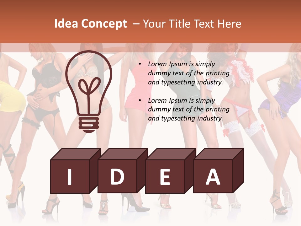 Blonde Skin Pose PowerPoint Template