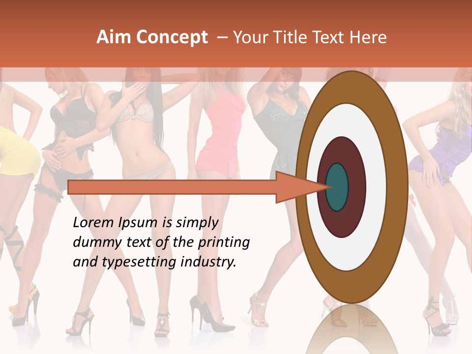 Blonde Skin Pose PowerPoint Template