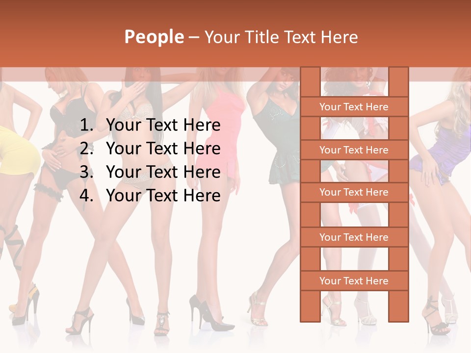 Blonde Skin Pose PowerPoint Template