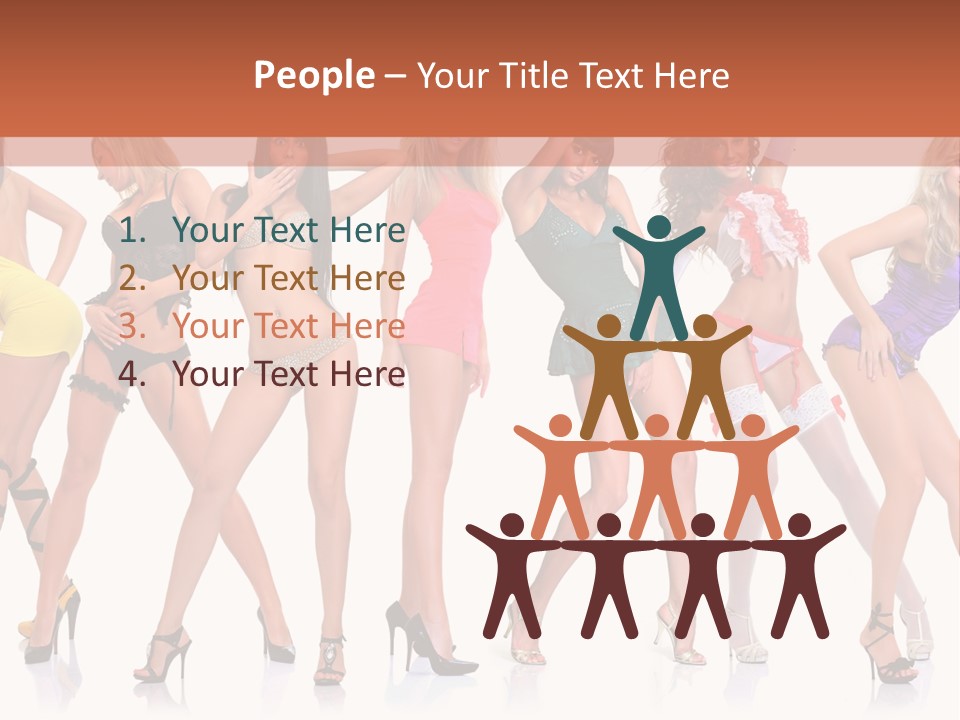 Blonde Skin Pose PowerPoint Template