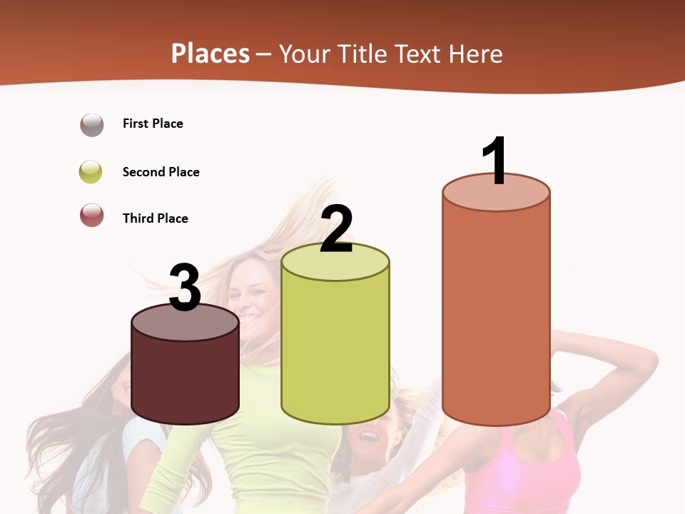 Group Tempting Blonde PowerPoint Template