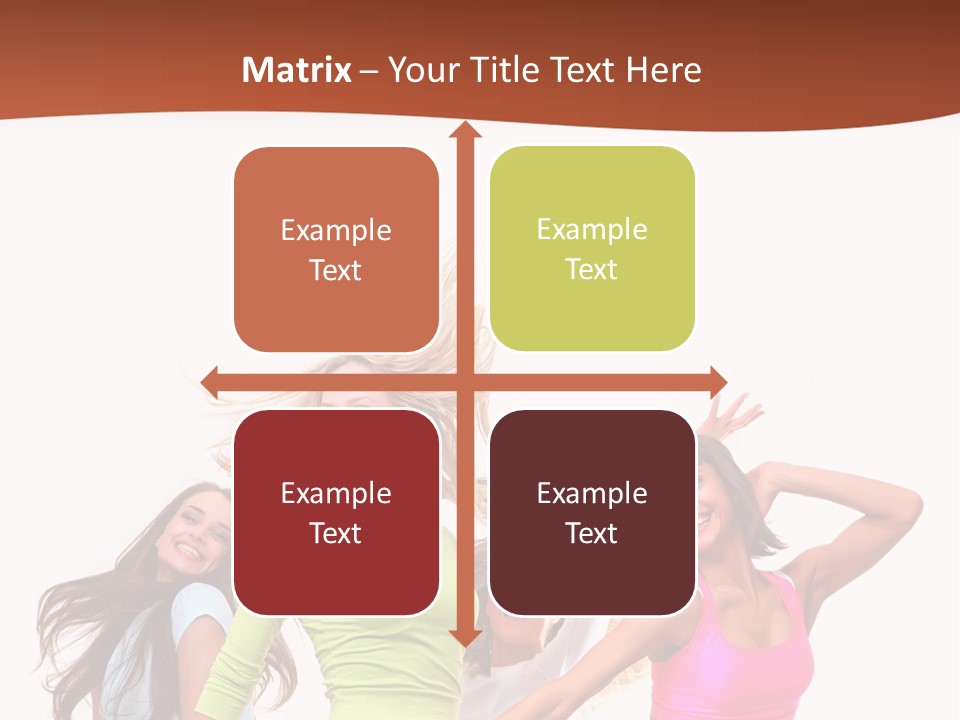 Group Tempting Blonde PowerPoint Template