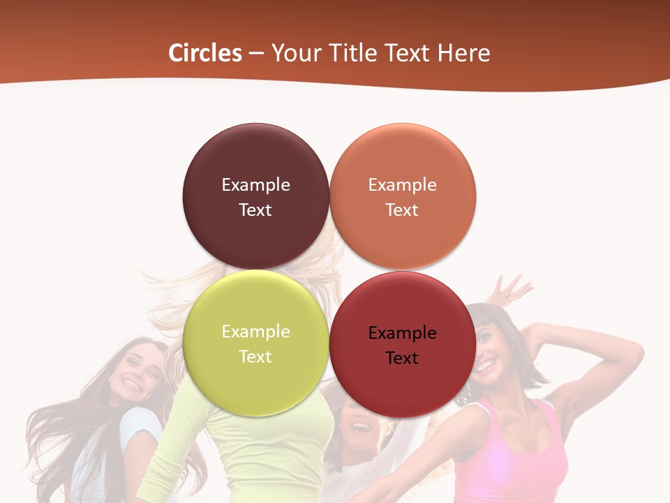 Group Tempting Blonde PowerPoint Template