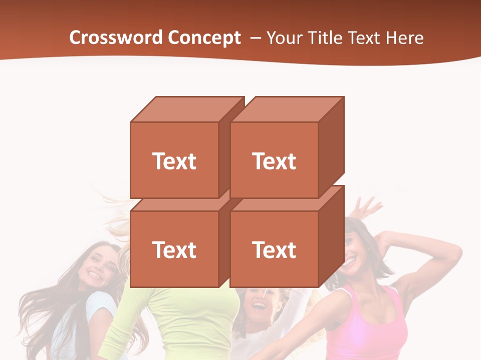 Group Tempting Blonde PowerPoint Template