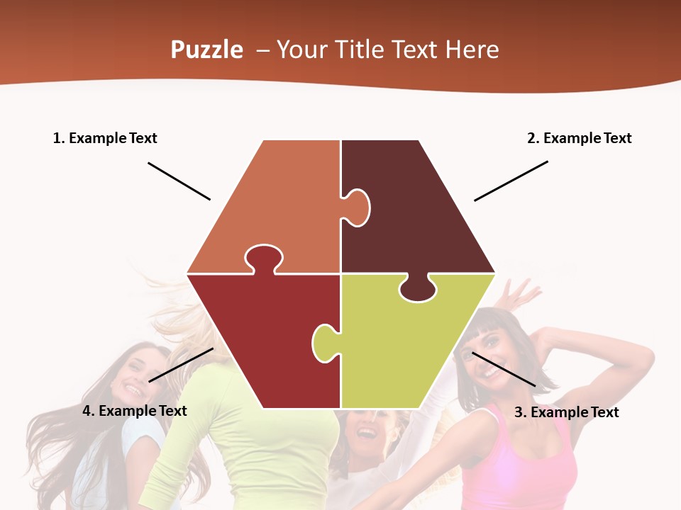 Group Tempting Blonde PowerPoint Template