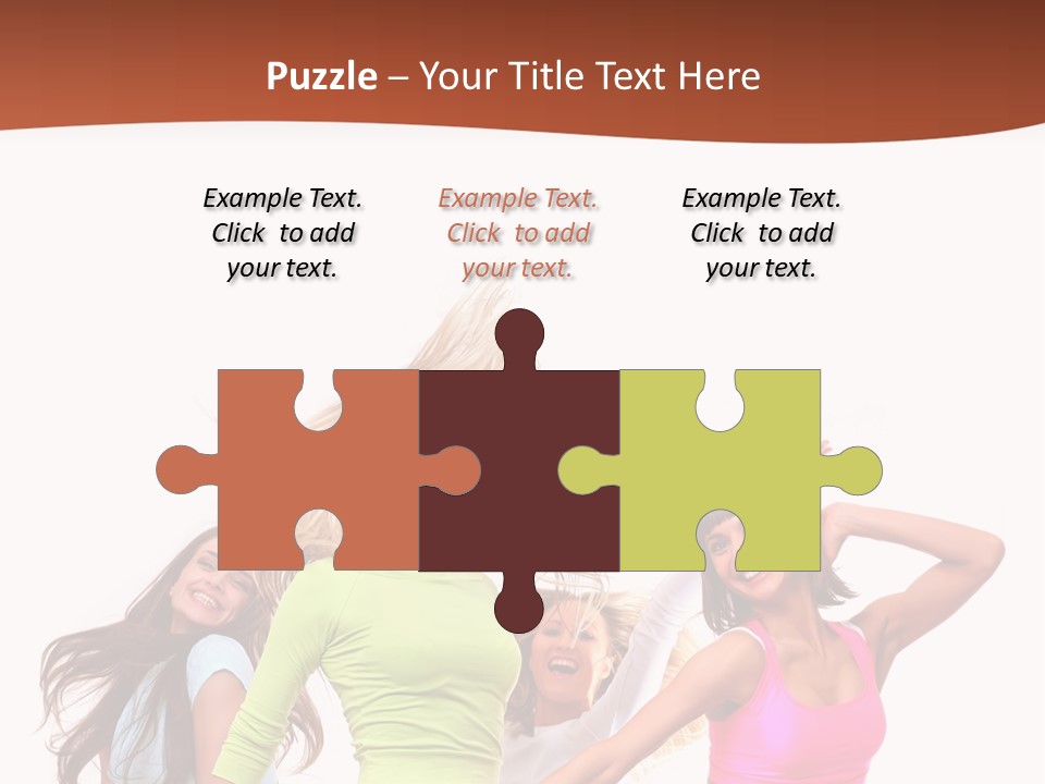 Group Tempting Blonde PowerPoint Template