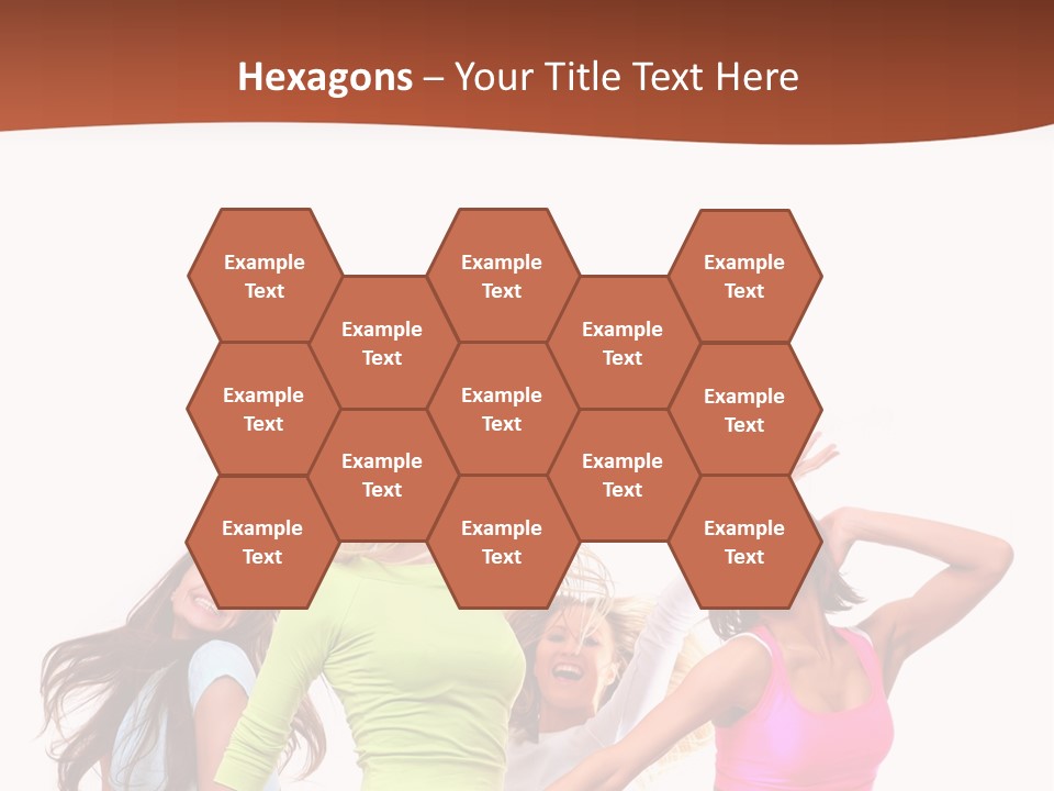 Group Tempting Blonde PowerPoint Template