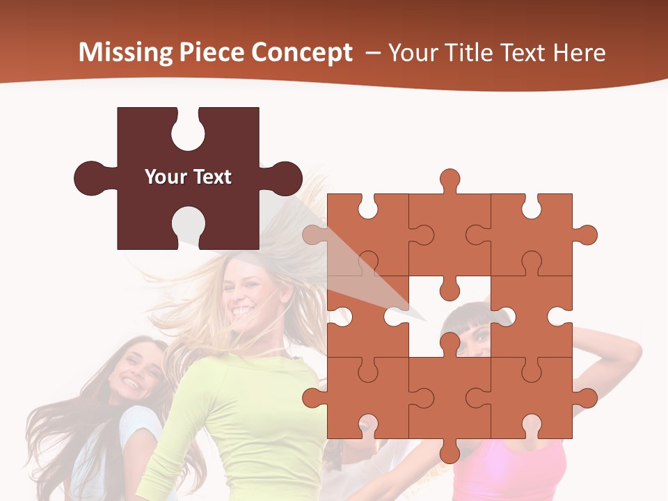Group Tempting Blonde PowerPoint Template