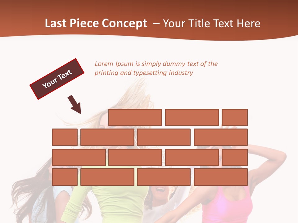 Group Tempting Blonde PowerPoint Template