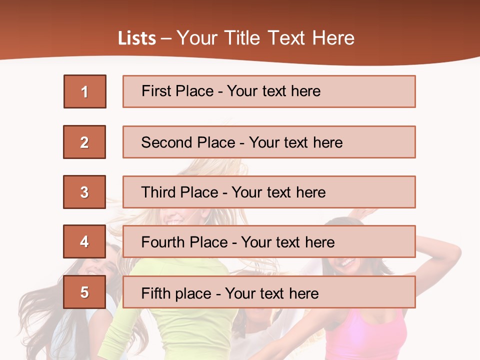 Group Tempting Blonde PowerPoint Template