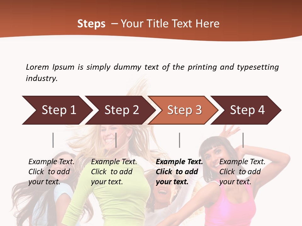 Group Tempting Blonde PowerPoint Template