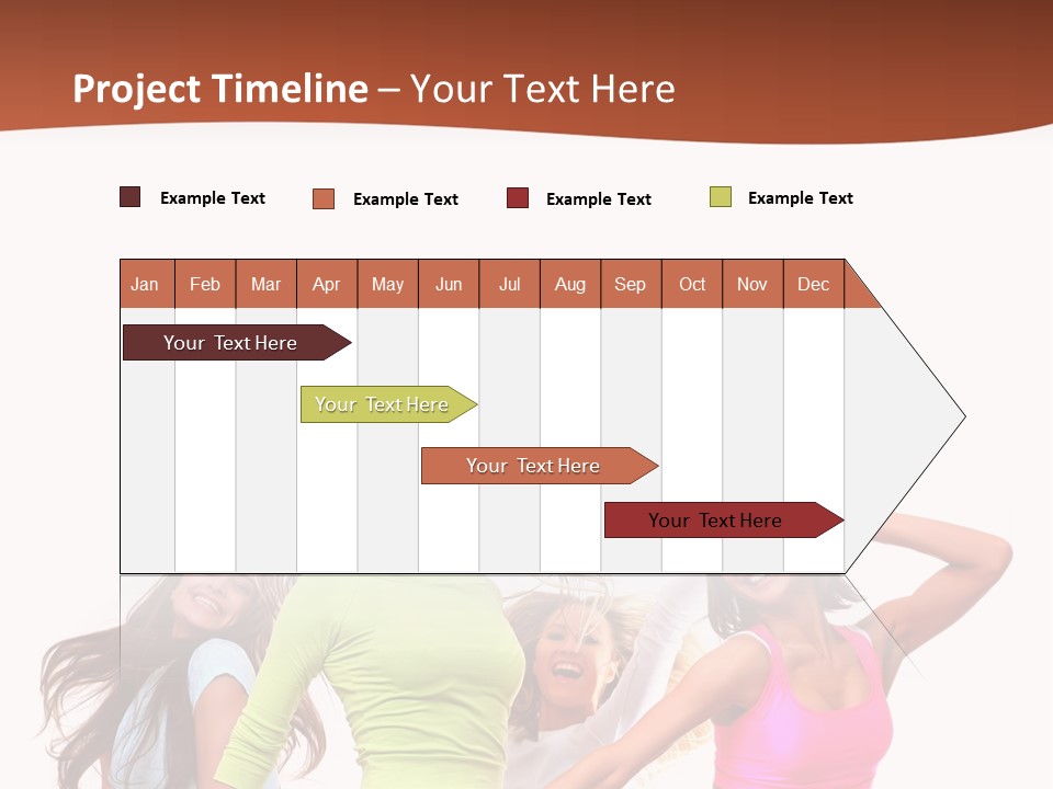 Group Tempting Blonde PowerPoint Template