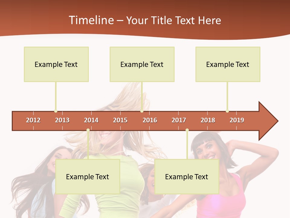 Group Tempting Blonde PowerPoint Template