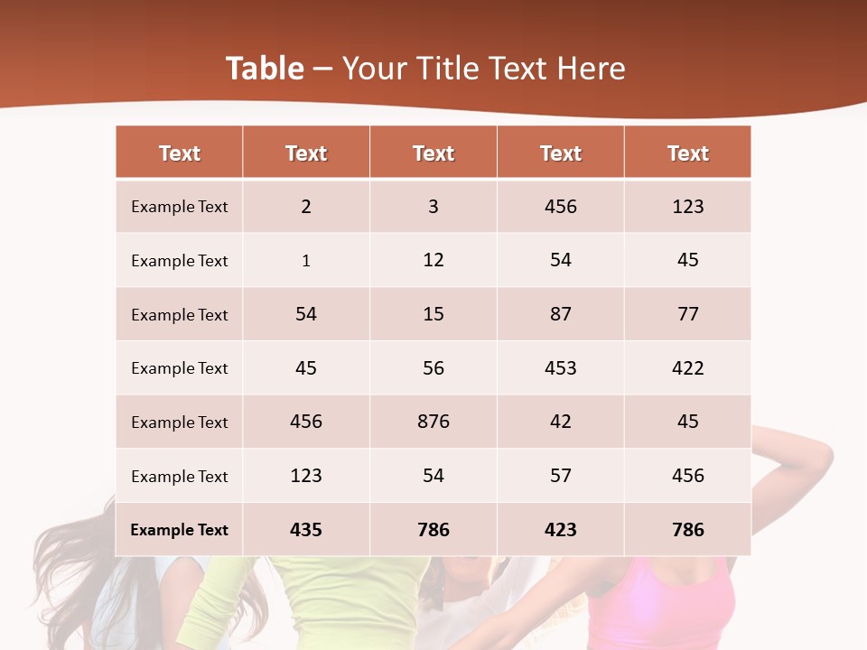 Group Tempting Blonde PowerPoint Template