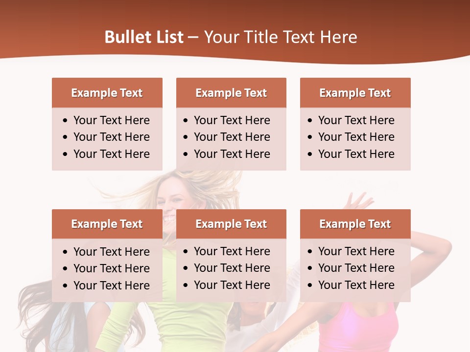 Group Tempting Blonde PowerPoint Template