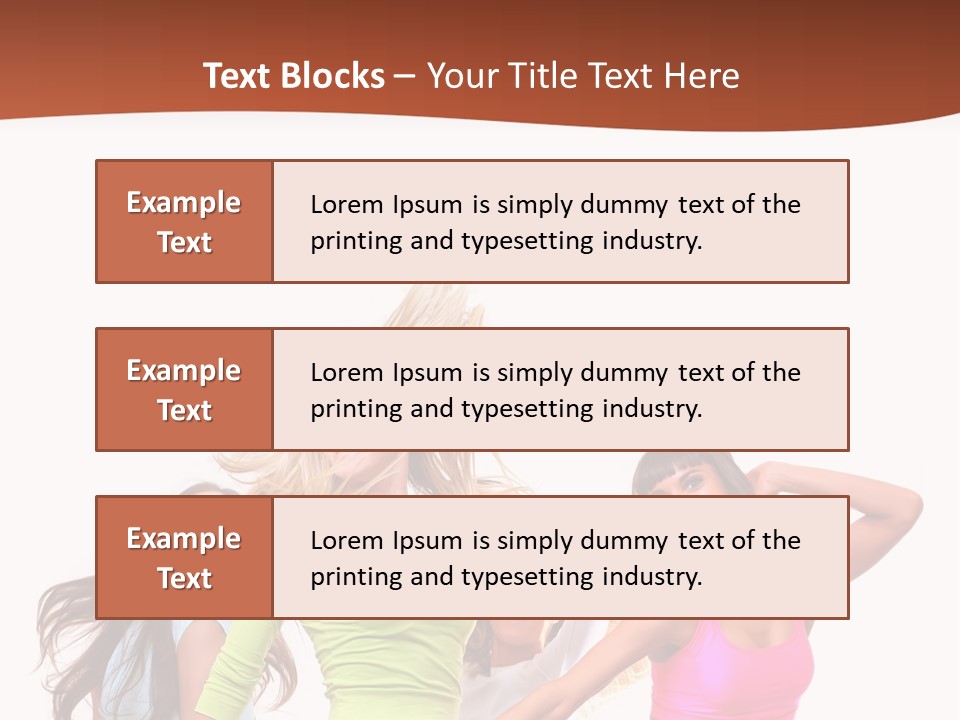 Group Tempting Blonde PowerPoint Template