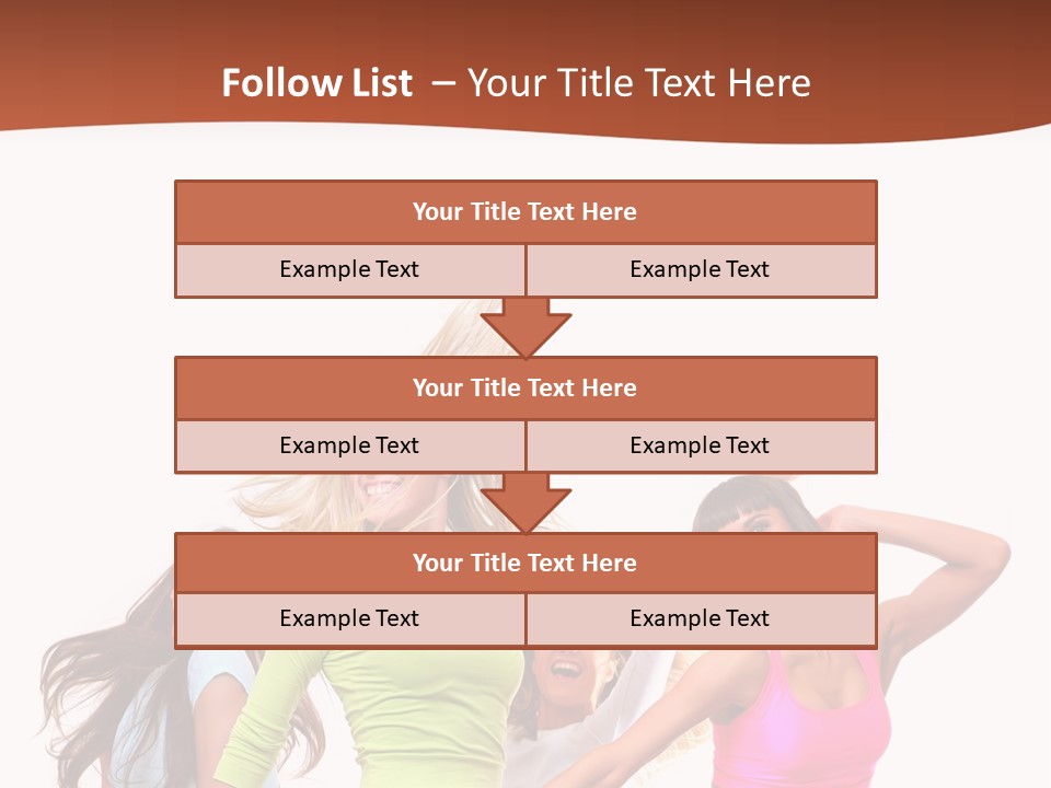 Group Tempting Blonde PowerPoint Template