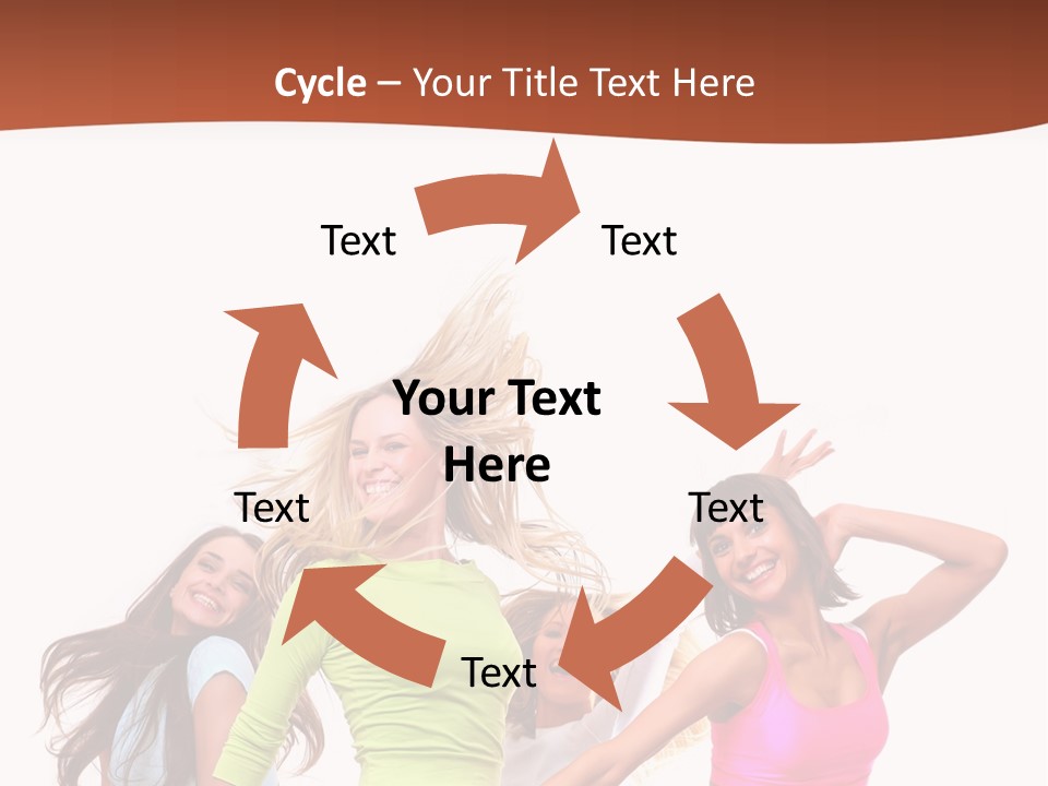 Group Tempting Blonde PowerPoint Template